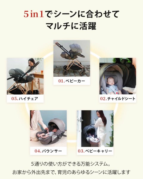 画像15: 【4点セット】サイベックス リベル 2026 年モデル ＋ トラベルシステム4点セット  / アーモンドベージュ cybex LIBELLE (15)