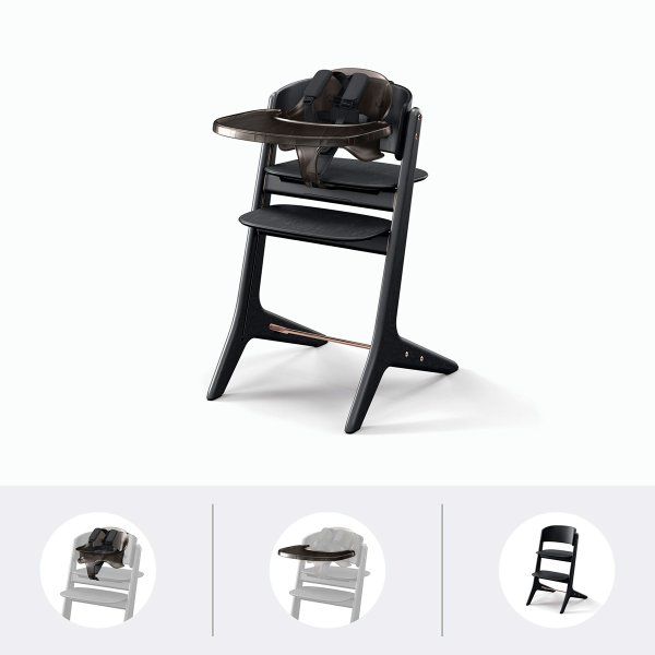 画像4: 【セット】サイベックス レモ プラチナム 3-IN-1 / ブラックウッド cybex  LEMO Platinum 3-IN-1（レモ プラチナム チェア＋ベビーセット＋スナックトレイ） (4)