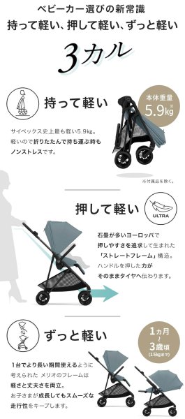 画像16: \数量限定セール/サイベックス メリオ マジックブラック  ベビーカー /  cybex MELIO CARBON (16)
