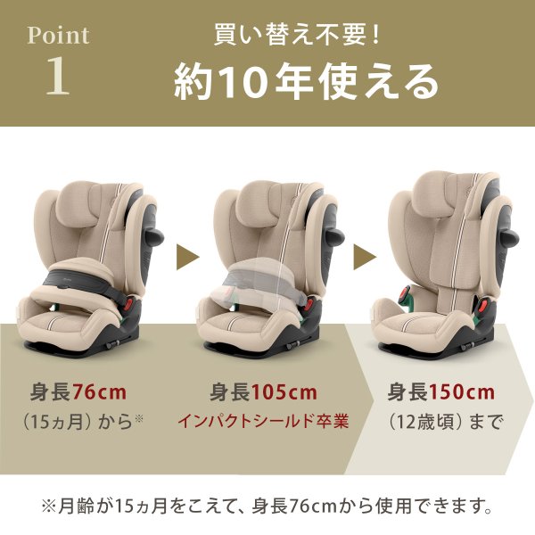 画像22: 【4月24日(金)より順次発送】パラスG3 アイサイズ ムーンブラックプラス  cybex PALLAS G3 i-Size (22)