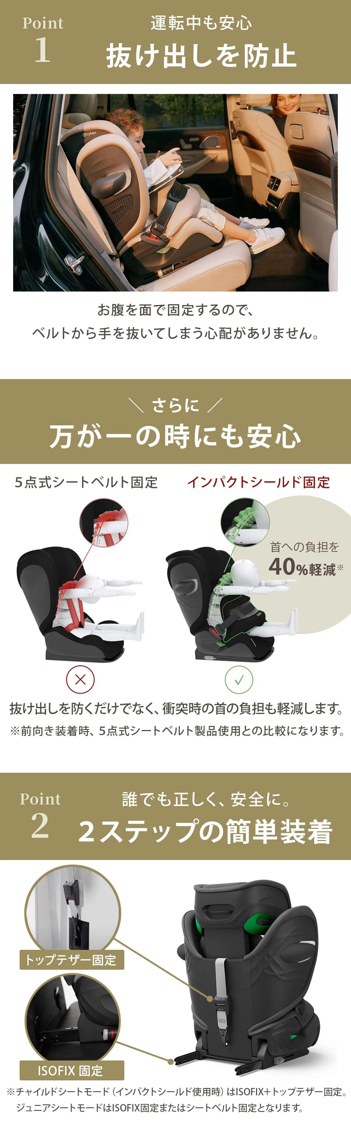 運転中も安心。抜け出しを帽子